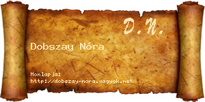 Dobszay Nóra névjegykártya