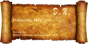 Dobszay Nóra névjegykártya